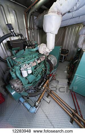 An indoor diesel generator and control panel, electrical Power Plant, St. Paul Island, Southwestern Alaska, USA, Summer View Large Photo Image Stock Photo - An indoor diesel generator and control panel, electrical Power Plant, St. Paul Island, Southwestern Alaska, USA, Summer. Fotosearch