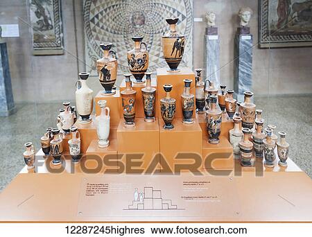 Ancient artifacts on display at an archaeological museum; Corinth, Greece View Large Photo Image Stock Photograph - Ancient artifacts on display at an archaeological museum; Corinth, Greece. Fotosearch