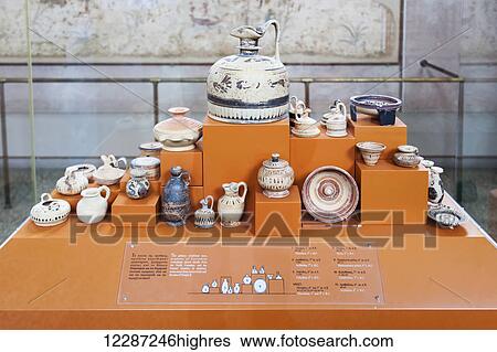 Ancient artifacts on display at an archaeological museum; Corinth, Greece View Large Photo Image Stock Photograph - Ancient artifacts on display at an archaeological museum; Corinth, Greece. Fotosearch