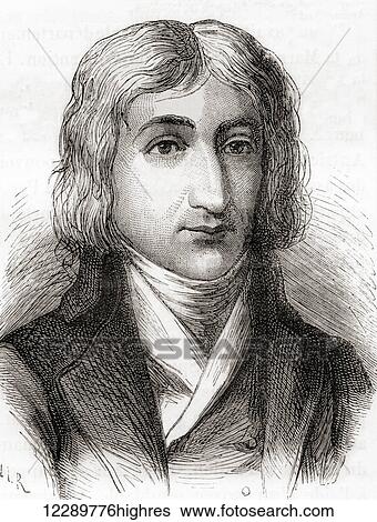 Stock Photograph - Andr-Jacques Garnerin, 1769 182. Balloonist and the inventor of the frameless parachute. From Les Merveilles de la Science, published c. 1870. Fotosearch