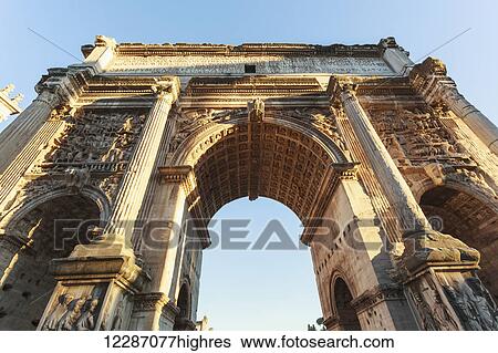 Stock Photograph - Arch of Severus; Rome, Italy. Fotosearch