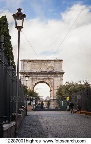 Arch of Titus; Rome, Italy View Large Photo Image Stock Photograph - Arch of Titus; Rome, Italy. Fotosearch