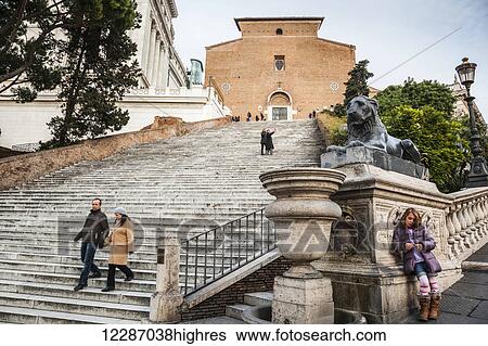 Basilica of St. Mary of the Altar of Heaven; Rome, Italy View Large Photo Image Stock Photograph - Basilica of St. Mary of the Altar of Heaven; Rome, Italy. Fotosearch