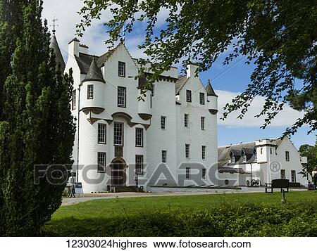 Stock Photograph - Blair Castle; Blair Atholl, Scotland. Fotosearch
