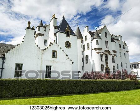Stock Photograph - Blair Castle; Blair Atholl, Scotland. Fotosearch