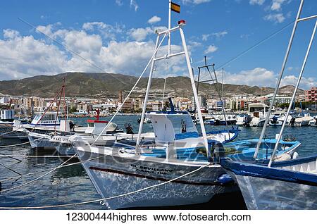 Stock Photograph - Boats in Adra port; Almeria, Spain. Fotosearch
