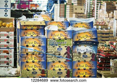 Boxes of produce at the Tshwane Fresh Produce Market; Pretoria, Gauteng, South Africa View Large Photo Image Stock Photo - Boxes of produce at the Tshwane Fresh Produce Market; Pretoria, Gauteng, South Africa. Fotosearch