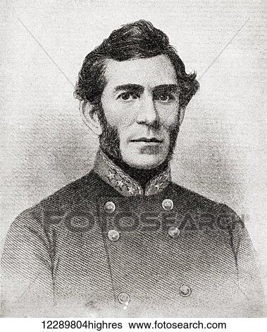 Stock Photograph - Braxton Bragg, 1817 1876. Career United States Army officer, and general in the Confederate States Army during the American Civil War. From The History of Our Country, published 1905.. Fotosearch