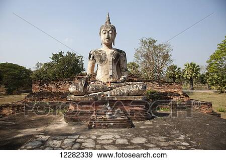 Buddha statue; Sukhotai, Thailand View Large Photo Image Stock Photo - Buddha statue; Sukhotai, Thailand. Fotosearch