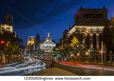 Calle de Alcala, Plaza de Cibeles; Madrid, Spain View Large Photo Image Stock Photograph - Calle de Alcala, Plaza de Cibeles; Madrid, Spain. Fotosearch