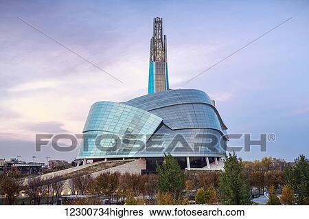 Stock Photograph - Canadian Museum for Human Rights; Winnipeg, Manitoba, Canada. Fotosearch