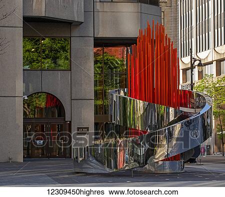 Stock Photograph - Canadian Olympic museum in downtown Montreal; Montreal, Quebec, Canada. Fotosearch