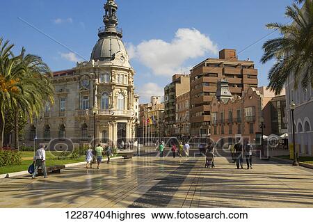 Carthagenian Town Hall on the Murcia Coast; Cartagena, Spain View Large Photo Image Stock Photograph - Carthagenian Town Hall on the Murcia Coast; Cartagena, Spain. Fotosearch