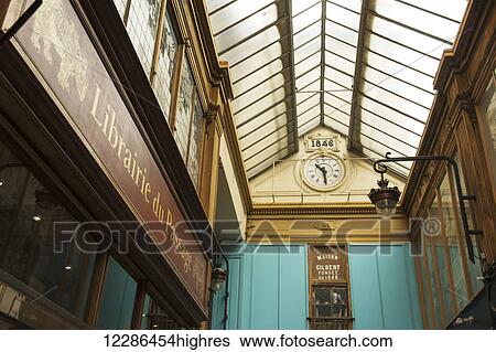 Ceiling of an antique covered shopping street; Paris, France View Large Photo Image Stock Photograph - Ceiling of an antique covered shopping street; Paris, France. Fotosearch