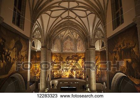 Chapel filled with canvases depicting the history of the Basque people by Jose Maria Serf in the Museo San Telmo, which is housed in a former convent; San Sebastian, Spain View Large Photo Image Stock Image - Chapel filled with canvases depicting the history of the Basque people by Jose Maria Serf in the Museo San Telmo, which is housed in a former convent; San Sebastian, Spain. Fotosearch