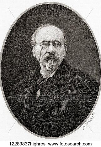 Stock Photograph - Charles Victor Cherbuliez, 1829 1899. French novelist and author. From The Century Illustrated Monthly Magazine, published 1884.. Fotosearch