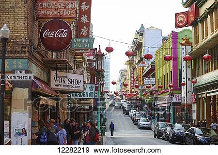 Stock Photo - China Town; San Francisco, California, United States of America. Fotosearch