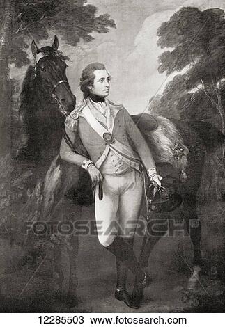 Stock Image - Colonel John Hayes St. Leger, 1756-1800. Lieutenant-Colonel of the 1st Foot Guards and later Major-General. From Buckingham Palace, Its Furniture, Decoration and History, published 1931.. Fotosearch