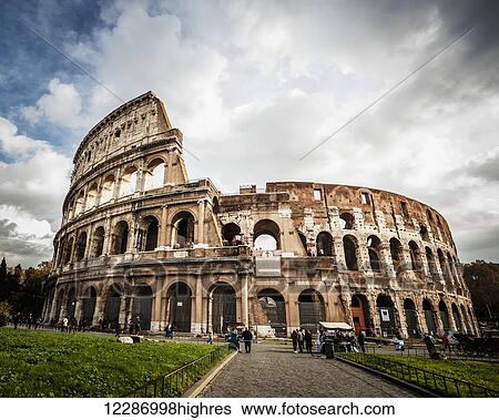 Colosseum; Rome, Italy View Large Photo Image Stock Photograph - Colosseum; Rome, Italy. Fotosearch