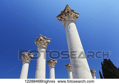 Stock Photograph - Columns and ruins at Asklipion; Kos, Greece. Fotosearch
