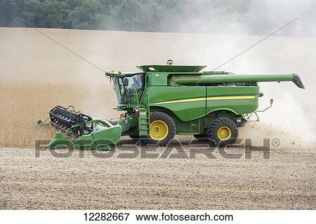 Combine harvesting soybeans; Laytonsville, Maryland, United States of America View Large Photo Image Stock Photo - Combine harvesting soybeans; Laytonsville, Maryland, United States of America. Fotosearch