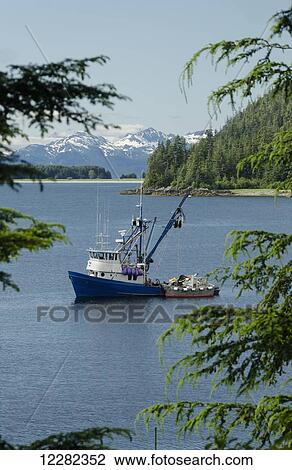 Commercial fishing boat anchored in Amalga Bay north of Juneau, Southeast Alaska View Large Photo Image Stock Image - Commercial fishing boat anchored in Amalga Bay north of Juneau, Southeast Alaska. Fotosearch