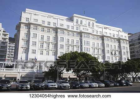 Copacabana Palace Hotel, Avenue Atlantica on Copacabana Beach; Rio de Janeiro, Brazil View Large Photo Image Stock Photograph - Copacabana Palace Hotel, Avenue Atlantica on Copacabana Beach; Rio de Janeiro, Brazil. Fotosearch