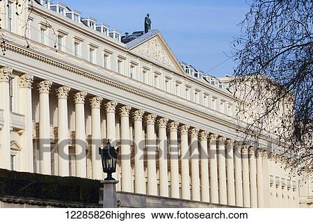 Stock Photograph - Corinthian columns on building facade in the Mall; London, England. Fotosearch