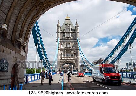 Crossing Tower Bridge; London, England View Large Photo Image Stock Photograph - Crossing Tower Bridge; London, England. Fotosearch