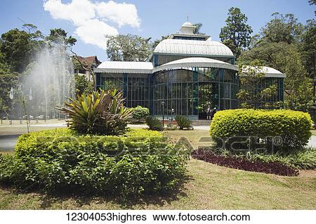 Crystal palace and gardens; Petropolis, Rio de Janeiro, Brazil View Large Photo Image Stock Photograph - Crystal palace and gardens; Petropolis, Rio de Janeiro, Brazil. Fotosearch