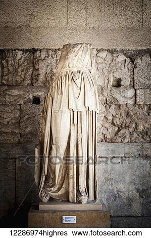Cult statue of Apollo Patroos from the fourth century BC, found near the temple of Apollo; Athens, Greece View Large Photo Image Stock Photograph - Cult statue of Apollo Patroos from the fourth century BC, found near the temple of Apollo; Athens, Greece. Fotosearch