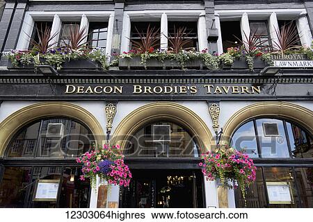 Deacon Brodie's Tavern; Edinburgh, Scotland View Large Photo Image Stock Photograph - Deacon Brodie's Tavern; Edinburgh, Scotland. Fotosearch