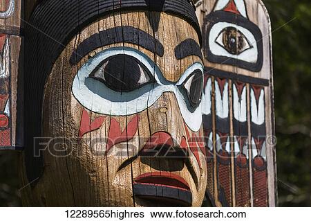 Detail of a figure carved into a Totem Pole, Totem Bight State Historical Park, Ketchikan, Southeast Alaska, USA, Spring View Large Photo Image Stock Photograph - Detail of a figure carved into a Totem Pole, Totem Bight State Historical Park, Ketchikan, Southeast Alaska, USA, Spring. Fotosearch