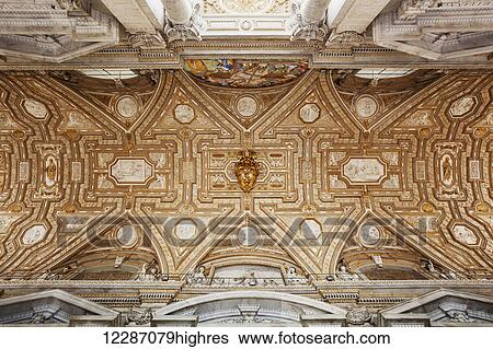 Detail of ceiling in St. Peter's Basilica, Vatican City; Rome, Italy View Large Photo Image Stock Photograph - Detail of ceiling in St. Peter's Basilica, Vatican City; Rome, Italy. Fotosearch