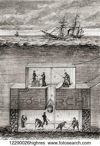 Dr Antoine Prosper Payerne's 19th century submarine steamboat, termed a Pyrhydrostat. From Les Merveilles de la Science, published c. 1870 View Large Photo Image Stock Photograph - Dr Antoine Prosper Payerne's 19th century submarine steamboat, termed a Pyrhydrostat. From Les Merveilles de la Science, published c. 1870. Fotosearch