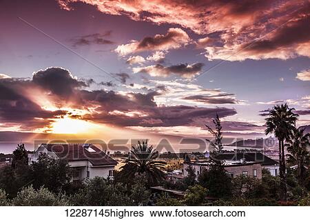 Dramatic cloud formation at sunrise over the sea of Galilee; Israel View Large Photo Image Stock Photograph - Dramatic cloud formation at sunrise over the sea of Galilee; Israel. Fotosearch