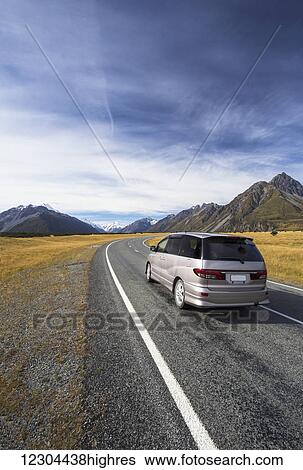 Driving into Mount Cook National Park; Mount Cook, Canterbury, New Zealand View Large Photo Image Stock Photograph - Driving into Mount Cook National Park; Mount Cook, Canterbury, New Zealand. Fotosearch