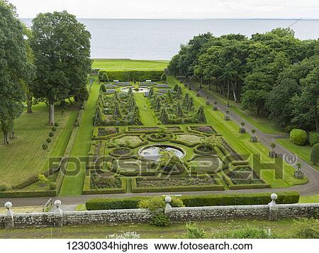 Stock Photograph - Dunrobin Castle and gardens; Golspie, Scotland. Fotosearch