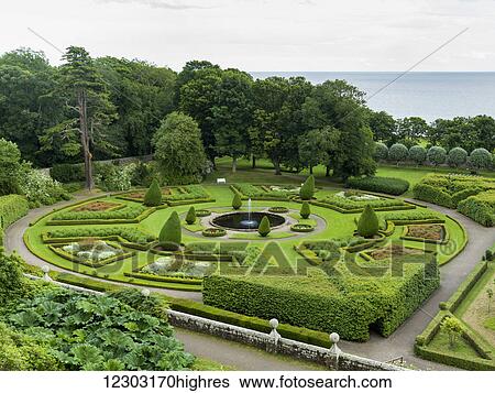 Dunrobin Castle and gardens; Golspie, Scotland View Large Photo Image Stock Photograph - Dunrobin Castle and gardens; Golspie, Scotland. Fotosearch