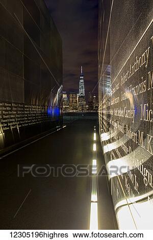 Stock Photograph - Empty Sky: New Jersey September 11th Memorial at sunset, Liberty State Park; Jersey City, New Jersey, United States of America. Fotosearch