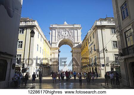 Entrance of Praca Do Comercio; Lisbon, Portugal View Large Photo Image Stock Photograph - Entrance of Praca Do Comercio; Lisbon, Portugal. Fotosearch
