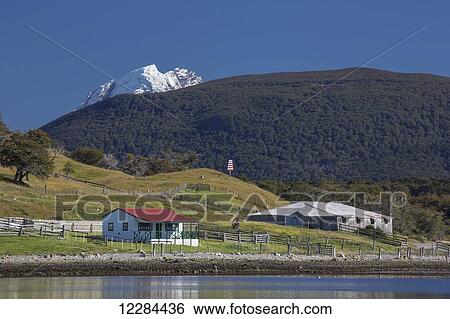 Estancia Harberton; Tierra del Fuego, Argentina View Large Photo Image Stock Photograph - Estancia Harberton; Tierra del Fuego, Argentina. Fotosearch
