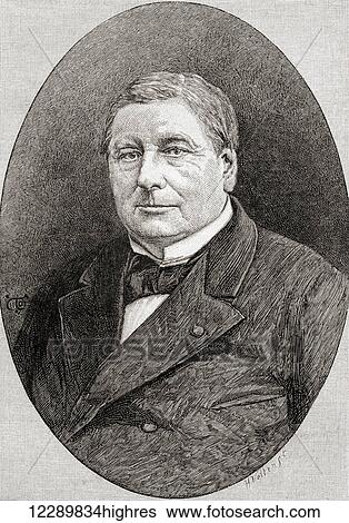 Stock Photograph - Eugne Marin Labiche, 1815 1888. French dramatist. From The Century Illustrated Monthly Magazine, published 1884.. Fotosearch