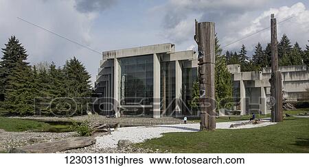 Stock Photograph - Exterior of the Museum of Anthropology; Vancouver, British Columbia, Canada. Fotosearch