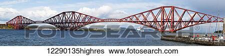 Stock Photograph - Forth Railway Bridge; Edinburgh, Scotland. Fotosearch