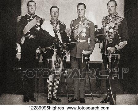 Four of the five sons of King George V. From left to right, Prince George, Duke of Kent, 1902-1942, naval and air force officer. Edward, 1894 - 1972. King Edward VIII, later Duke of Windsor. Prince Albert, Duke of York, later King George VI, 1895... View Large Photo Image Stock Photograph - Four of the five sons of King George V. From left to right, Prince George, Duke of Kent, 1902-1942, naval and air force officer. Edward, 1894 - 1972. King Edward VIII, later Duke of Windsor. Prince Albert, Duke of York, later King George VI, 1895.... Fotosearch