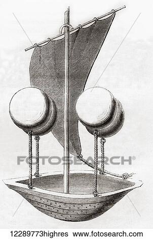 Francesco Lana de Terzi's flying boat concept c. 1670. Francesco Lana de Terzi, 1631 1687. Italian Jesuit, mathematician, naturalist and aeronautics pioneer. From Les Merveilles de la Science, published c. 1870 View Large Photo Image Stock Photograph - Francesco Lana de Terzi's flying boat concept c. 1670. Francesco Lana de Terzi, 1631 1687. Italian Jesuit, mathematician, naturalist and aeronautics pioneer. From Les Merveilles de la Science, published c. 1870. Fotosearch