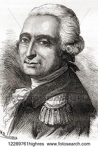 Stock Photograph - Franois Laurent le Vieux d'Arlandes, 1742 1809. French marquis, soldier and a pioneer of hot air ballooning. From Les Merveilles de la Science, published c. 1870. Fotosearch
