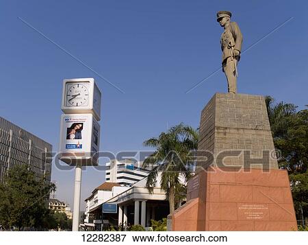 Stock Photo - Freddie Mutesa statue; Kampala, Uganda. Fotosearch