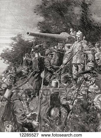 French infantry launch a surprise night attack on German heavy guns during WWI. From The War Illustrated Album Deluxe, published 1915. View Large Photo Image Stock Photo - French infantry launch a surprise night attack on German heavy guns during WWI. From The War Illustrated Album Deluxe, published 1915.. Fotosearch